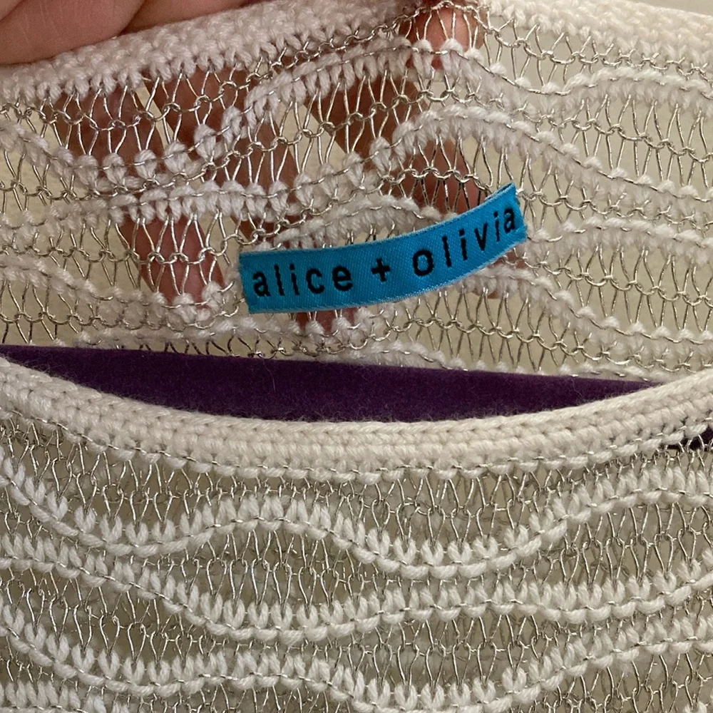 ALICE + OLIVIA Striped Scoop Neck Knit Sweater - Picture 4 of 6